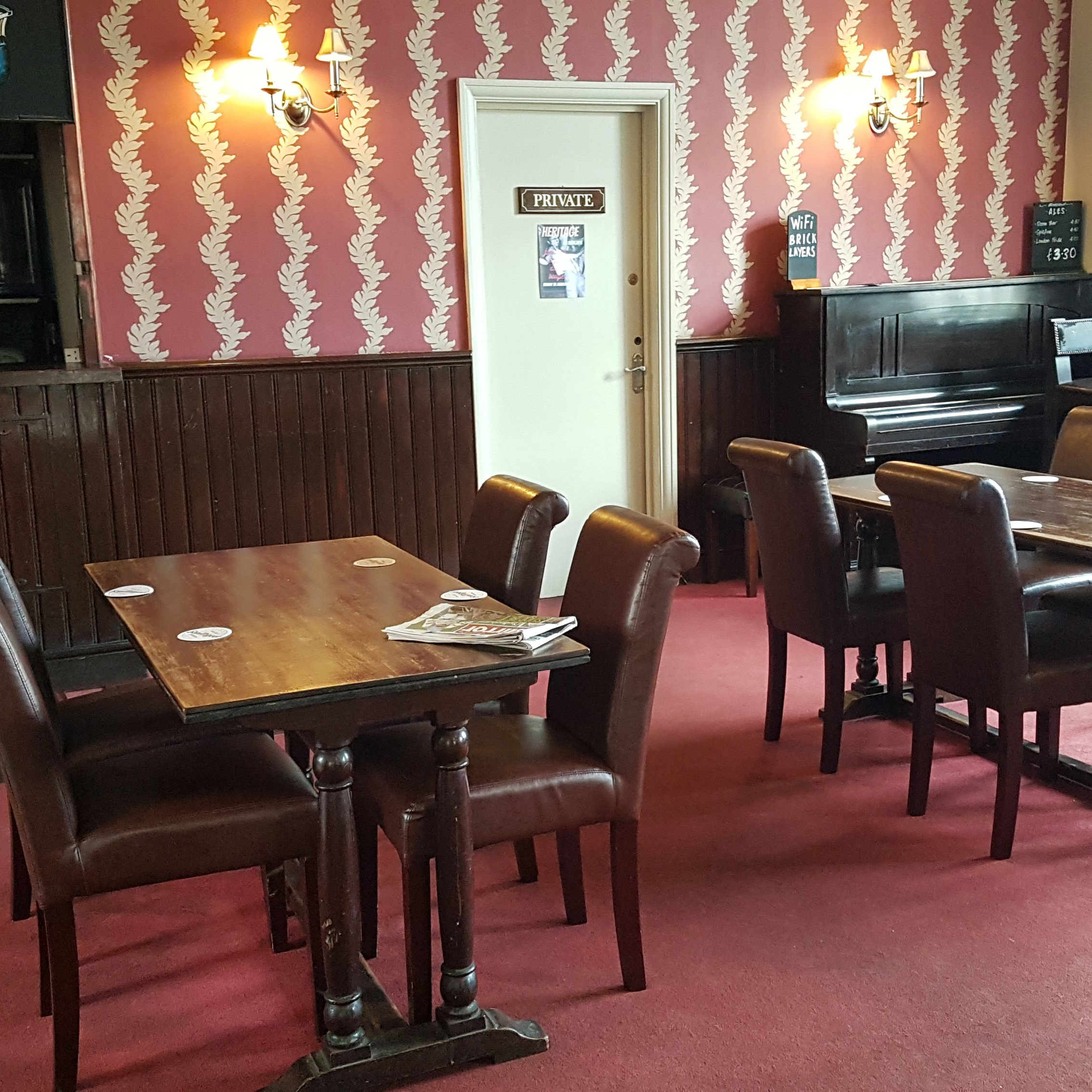 Picture of large seating area in front of pub